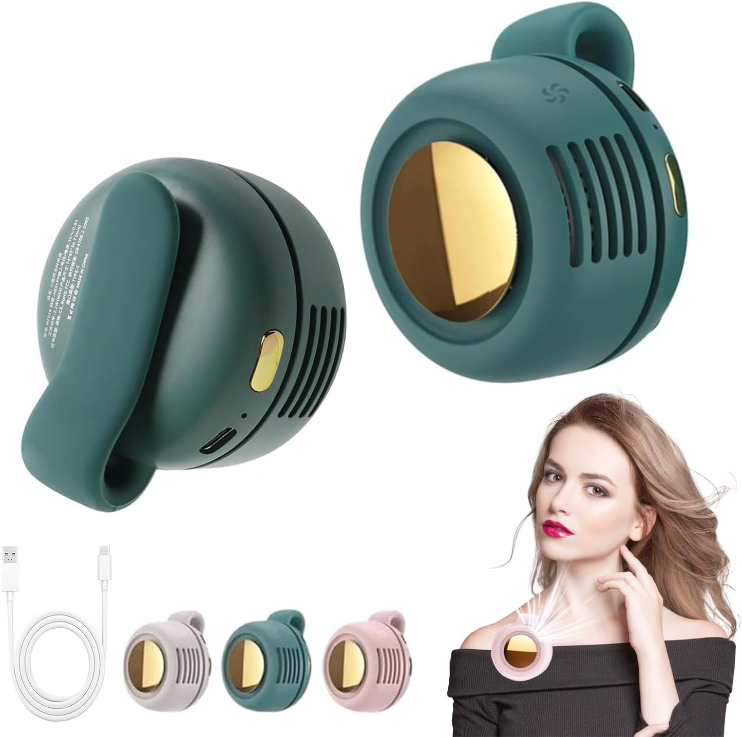 Connexg Portable Clip On Silent Mini Bladeless Fan