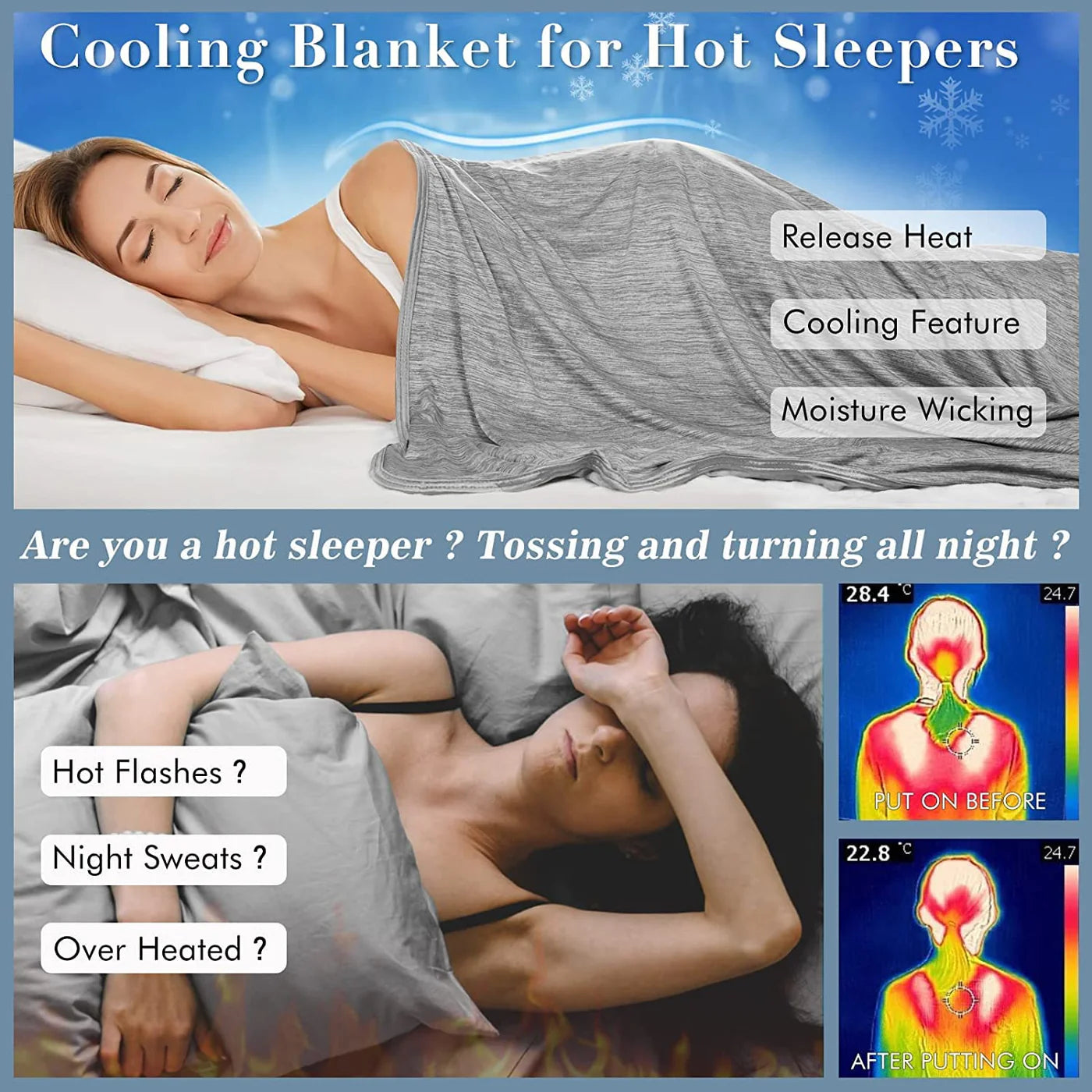 Connexg Cooling Blanket for Hot Sleepers