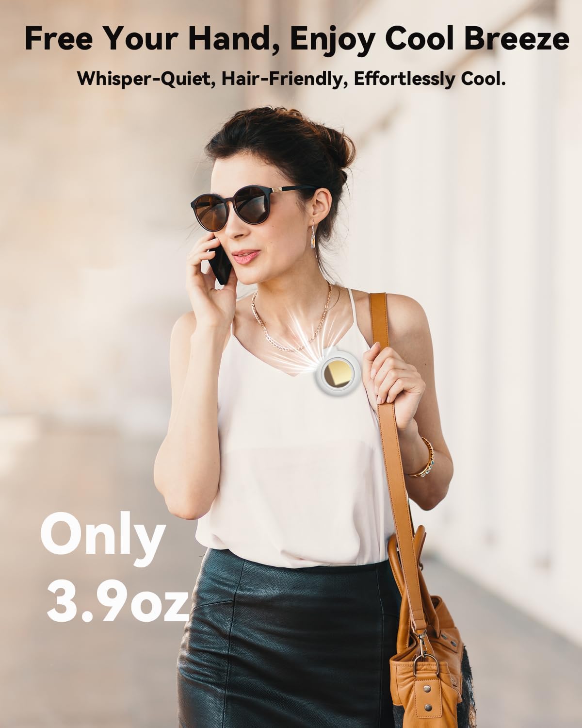 Connexg Portable Clip On Silent Mini Bladeless Fan