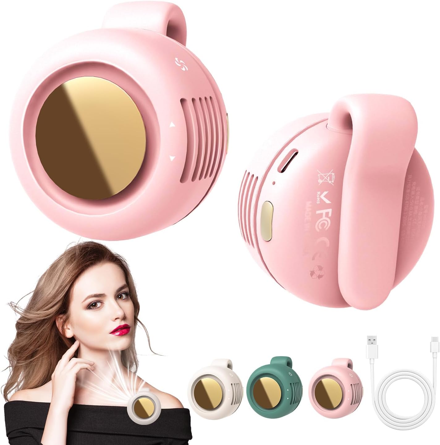 Connexg Portable Clip On Silent Mini Bladeless Fan