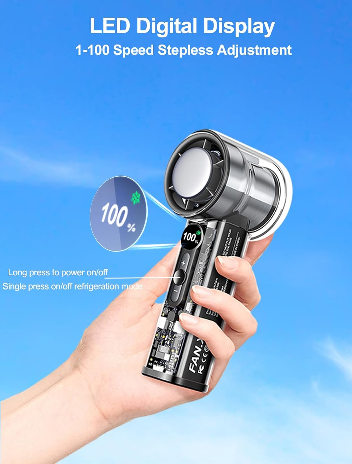 Connexg Portable Cyber-Transparent Cooling Fan
