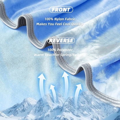 Ice Cooling Blanket for Summer, Luxury Cold Touch Throw for Hot Sleepers