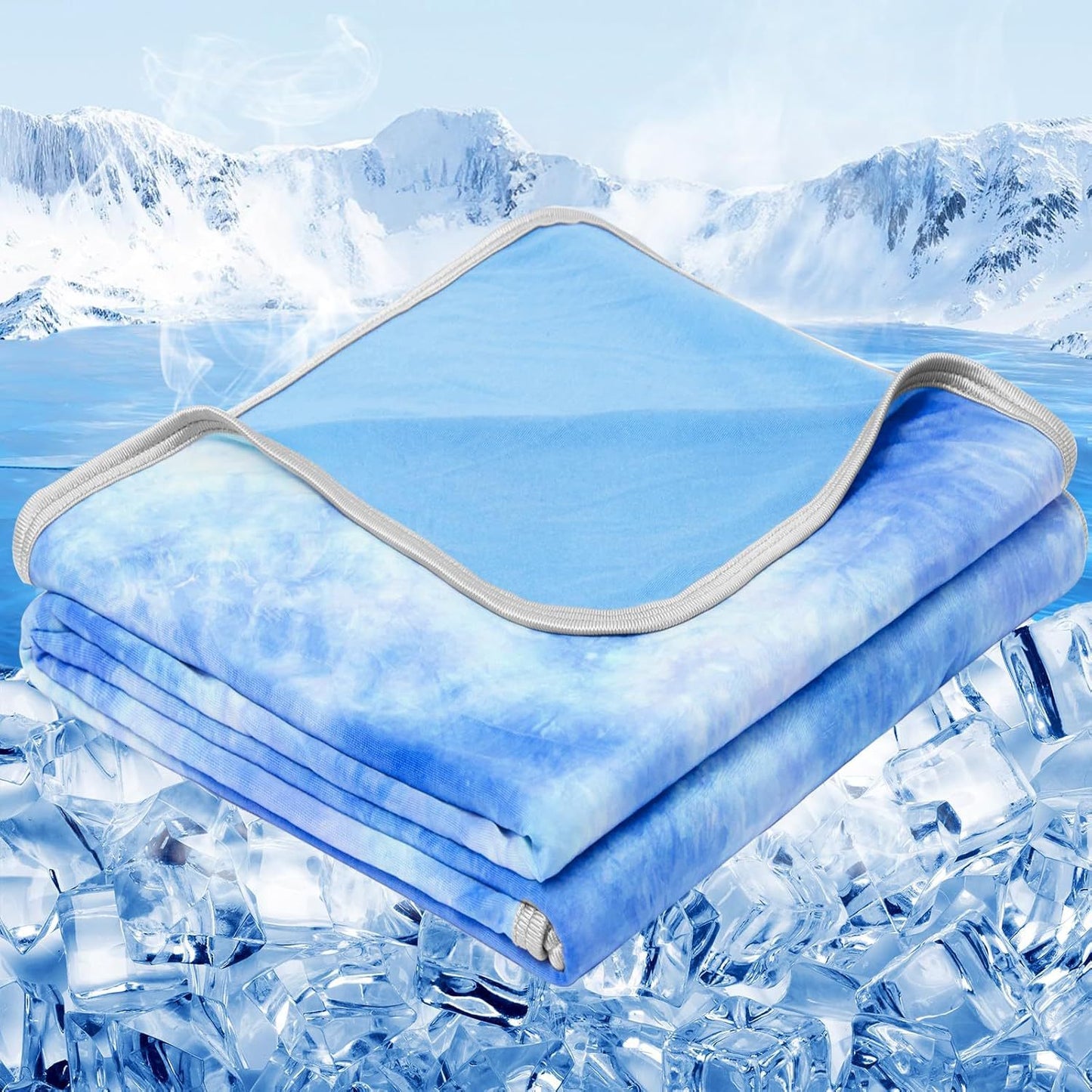 Ice Cooling Blanket for Summer, Luxury Cold Touch Throw for Hot Sleepers